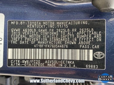 2016 Toyota Camry XLE