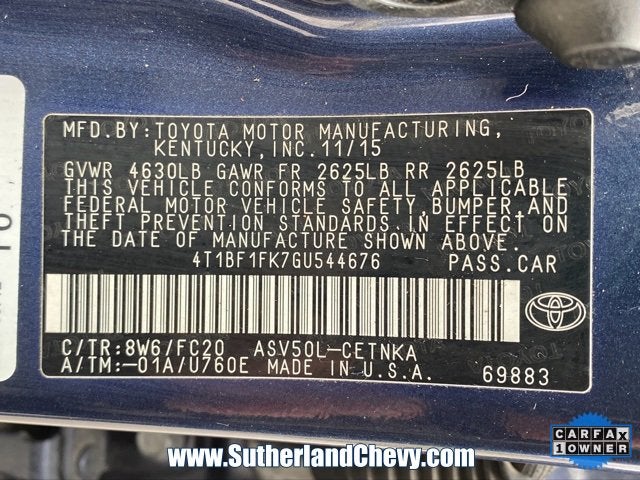 2016 Toyota Camry XLE