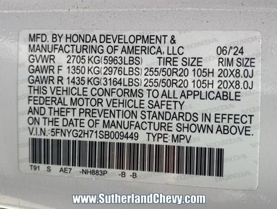2025 Honda Pilot Touring