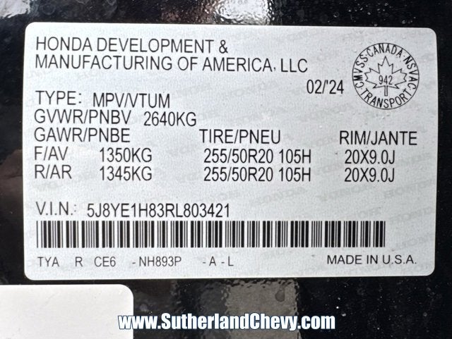 2024 Acura MDX w/Advance Package