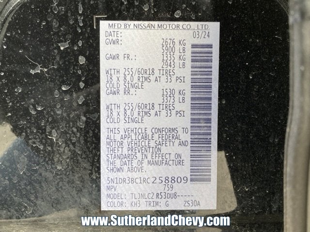 2024 Nissan Pathfinder SV