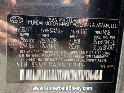 2021 Hyundai Santa Fe SE