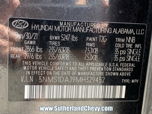 2021 Hyundai Santa Fe SE