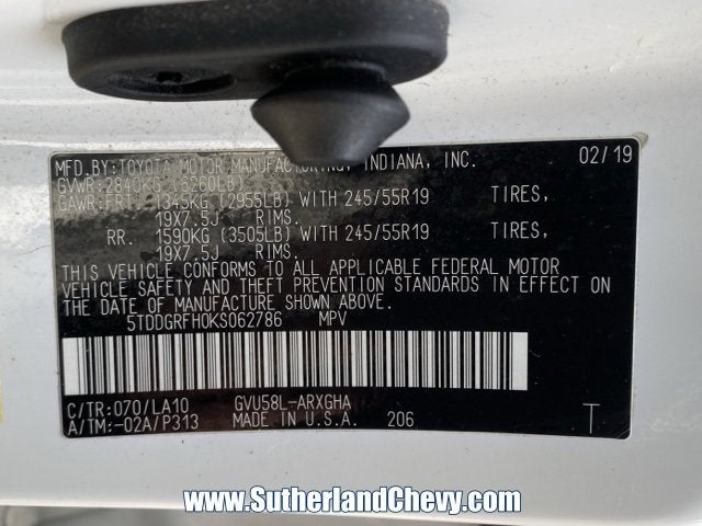 2019 Toyota Highlander Hybrid Limited