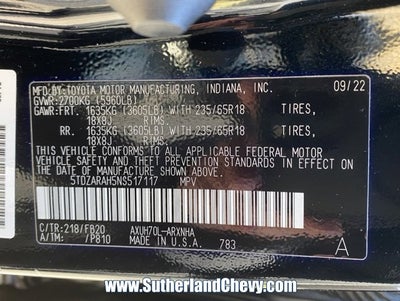 2022 Toyota Highlander Hybrid LE