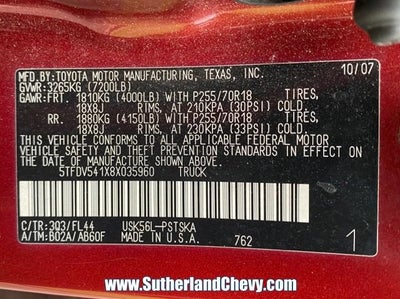 2008 Toyota Tundra 4WD Truck SR5