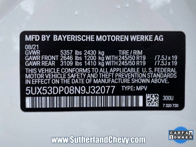 2022 BMW X3 xDrive30i