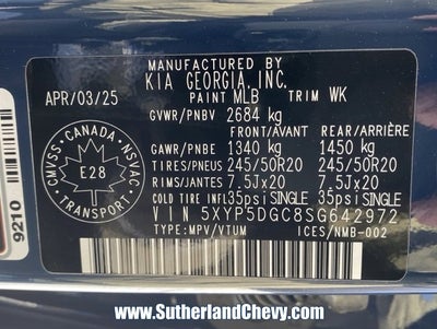 2025 Kia Telluride SX