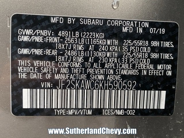 2019 Subaru Forester Touring