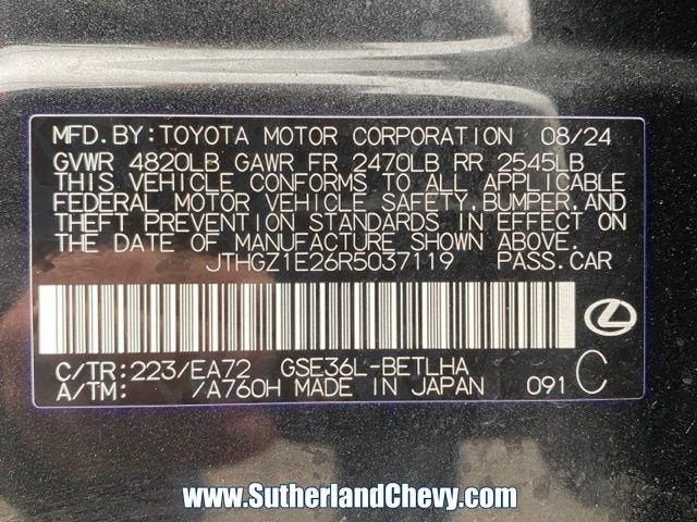 2024 Lexus IS IS 350 F SPORT Design