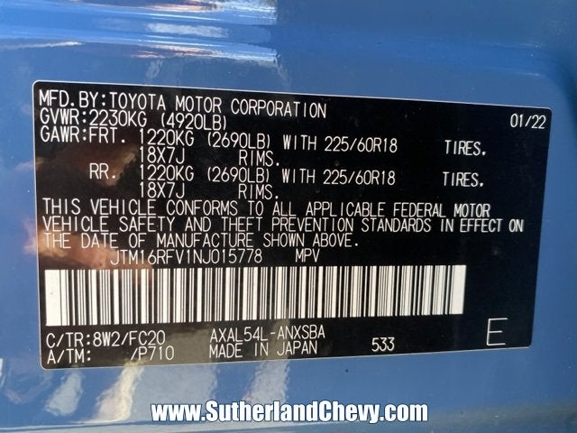 2022 Toyota RAV4 Hybrid SE