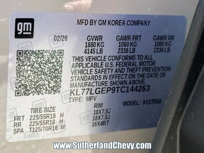 2026 Chevrolet Trax 1RS