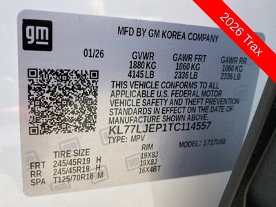 2026 Chevrolet Trax 2RS