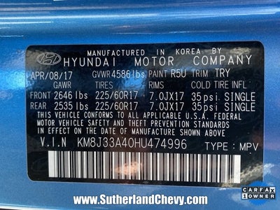 2017 Hyundai Tucson SE