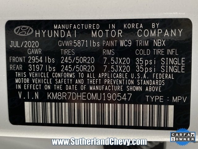 2021 Hyundai Palisade Calligraphy