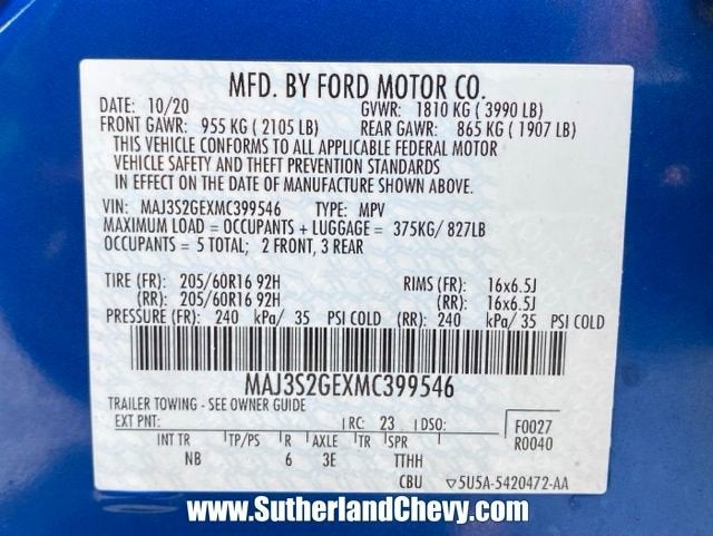 2021 Ford EcoSport SE