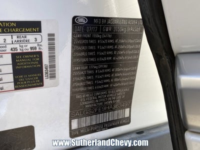 2017 Land Rover Range Rover NA