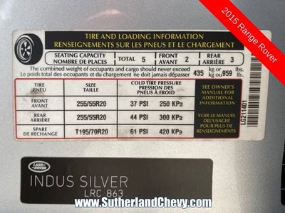 2015 Land Rover Range Rover HSE