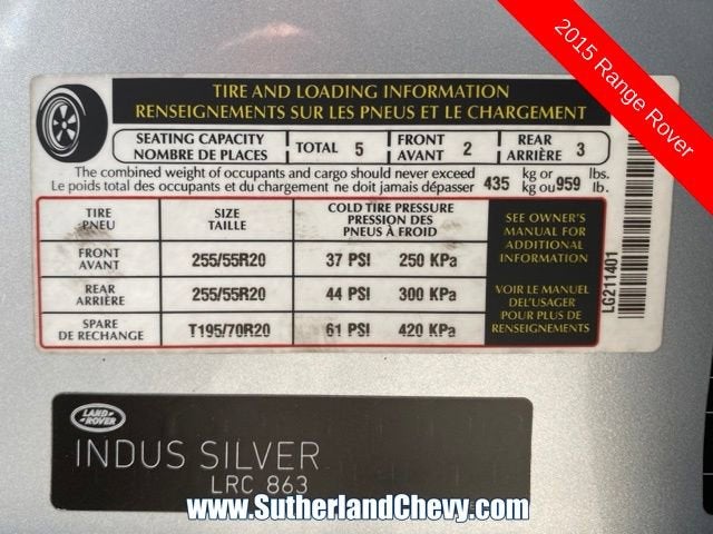 2015 Land Rover Range Rover HSE