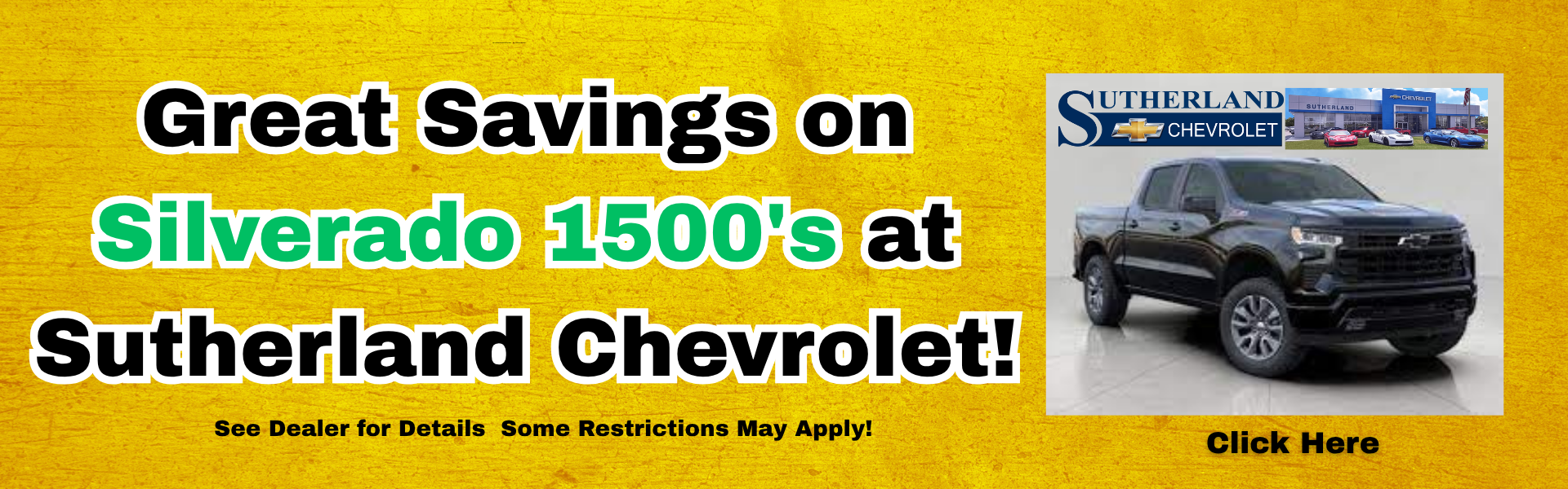 Silverado 1500 New vehicles banner August 2025